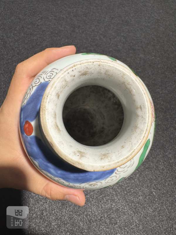 清康熙 青花五彩婴戏小罐 - 图6
